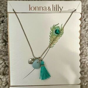 Lonna & Lilly turquoise 16” necklace NWT